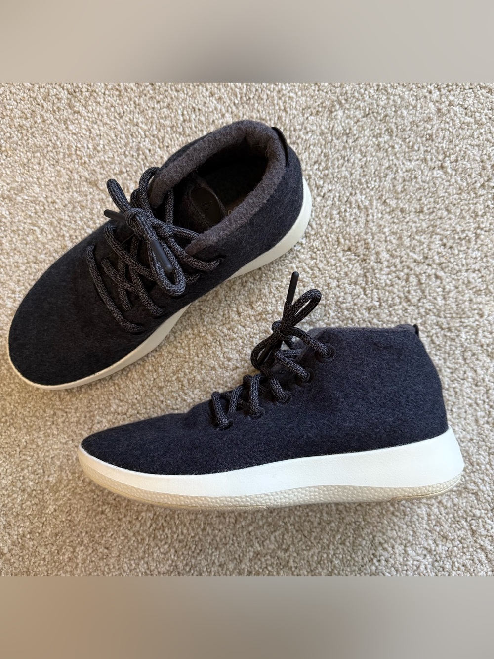 Allbirds Womens Wool Runner Up Mizzle Sz 7 High Tops Grey Shoes Sneakers